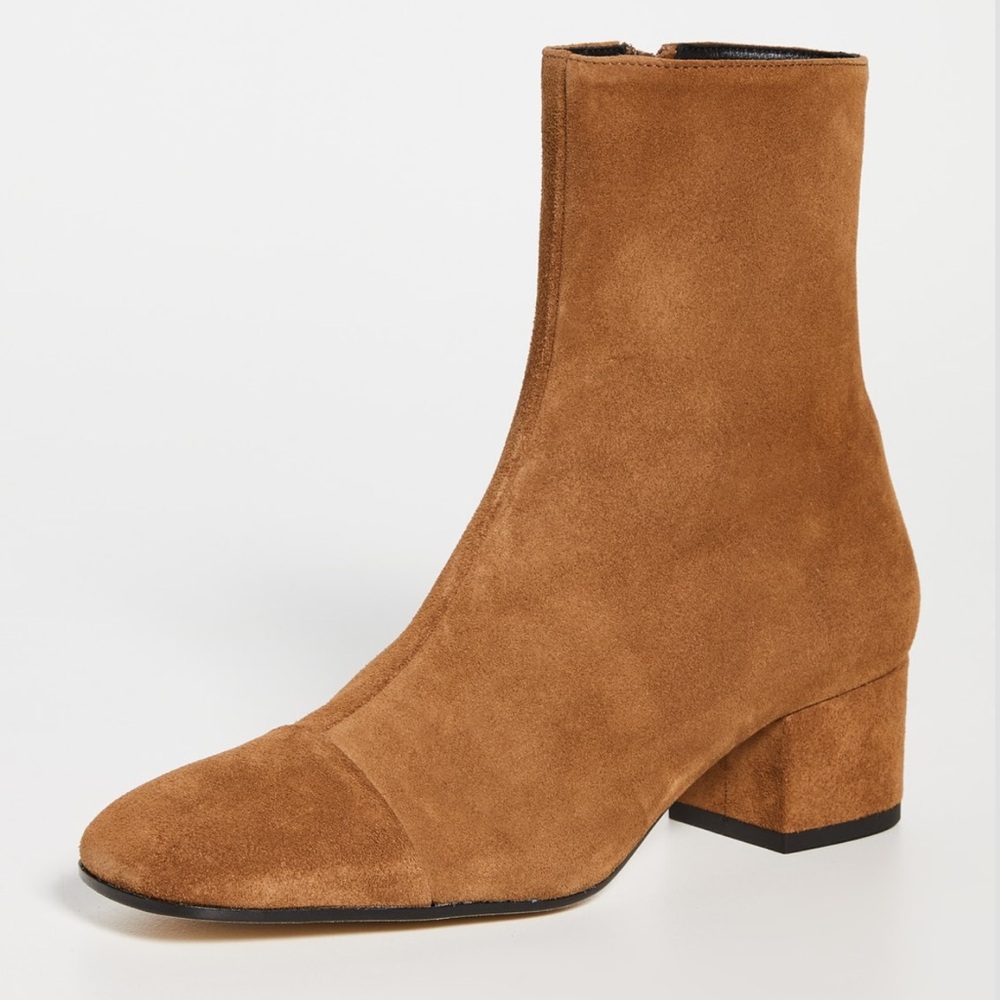 STAUD Brown Suede Heeled Boots